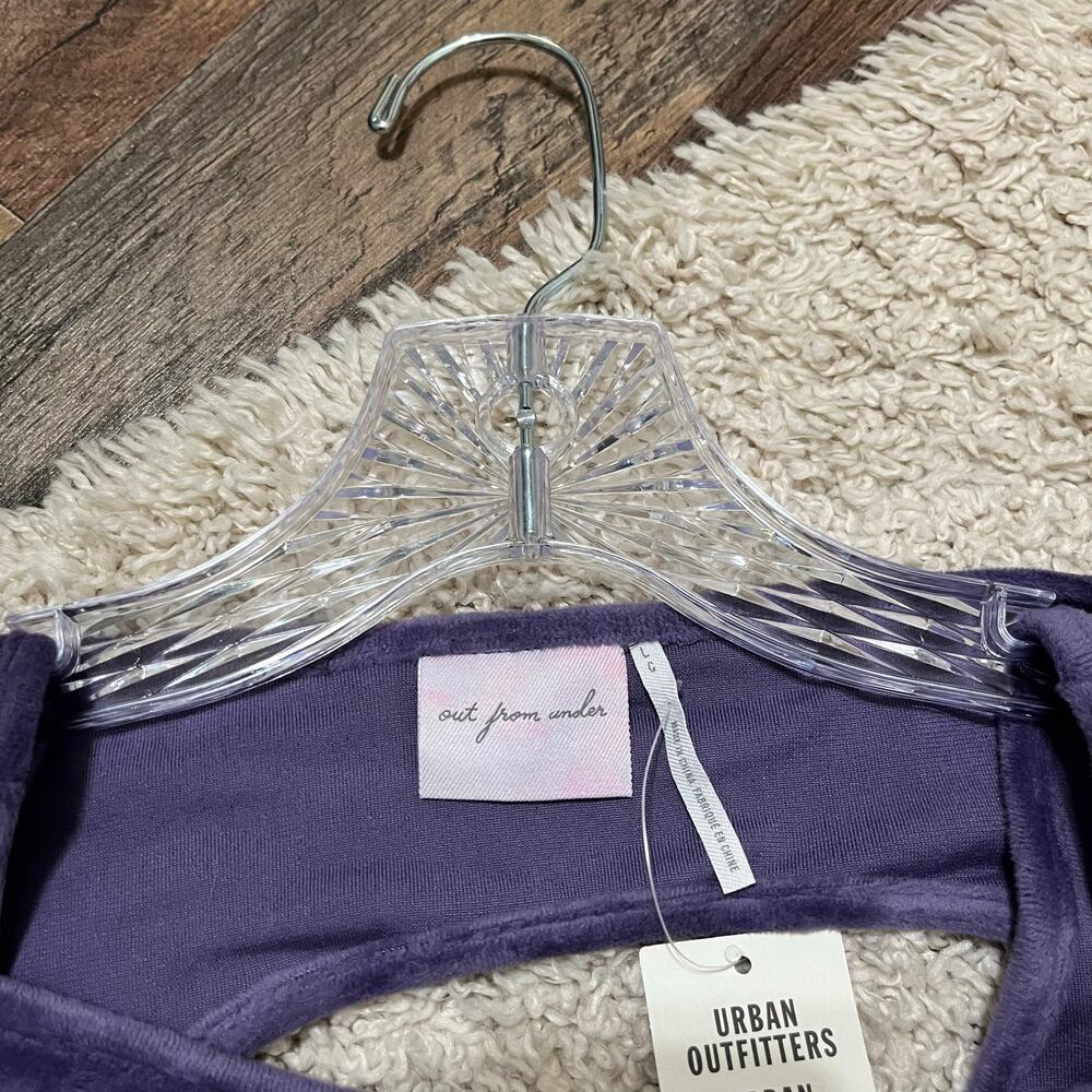 Urban Outfitters Out From Under Large Purple Velour Aria Tank Top Shrug Set NWT - Picture 4 of 6